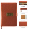 Qefuna Diary with Lock, A5 PU Leather Diary with Code