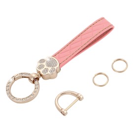 [tonecraft] キーホルダー クマ ベアー シンプル オーソドックス バッグチャーム 人気 おしゃれ 可愛い キラキラ ゴールド (ピンク)