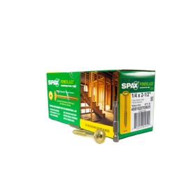 SPAX 1/4" x 2-1/2" Interior Washer Head Structural Wood Lag Screws Powerlags Torx T-Star (50 EA) Bit Included Heavy Duty