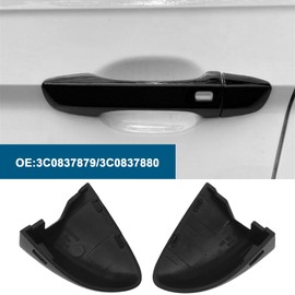 1 Paar Auto Außentürgriff Kappen Abdeckung 3C0837879 3C0837880, kompatibel mit VW Passat CC, Linke und rechte Türgriffverkleidung Schwarz