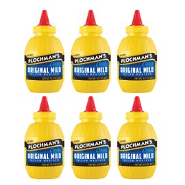 Plochman's Original Mild Classic Yellow Mustard, 10.5 Oz (6 Pack)