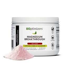 BIOptimizers Magnesium Breakthrough Drink - 8 Forms of Magnesium, Electrolytes, Sleep Health, Stress, Muscle Recovery, Heart Support | Glycinate, Citrate, Malate- Tart Cherry