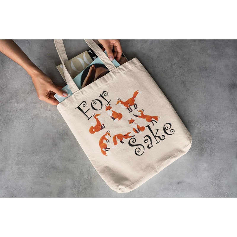 Super Lemon For Fox Sake Tote Reuseable Shoulder Shopping Bag