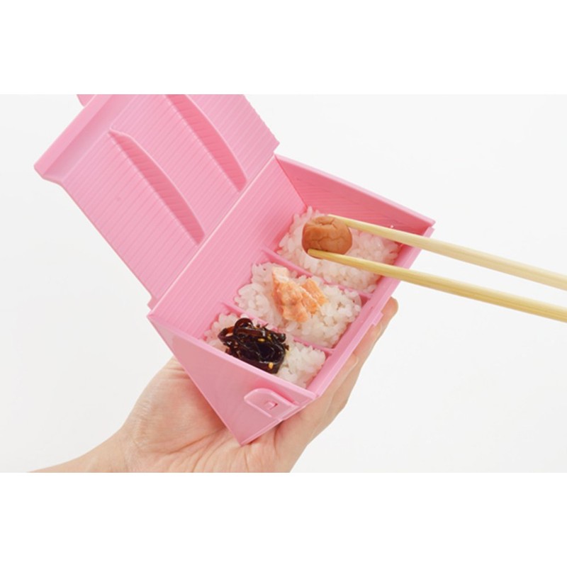日新商事 弁当デコレーション用品 ピンク 113x90x77mm パパッとおにぎり いっきに3個 SV-5004