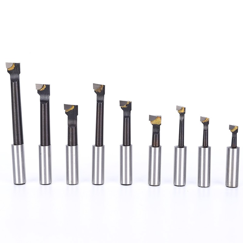 9Pcs Boring Bar Set 12mm F1 Type High Speed Steel