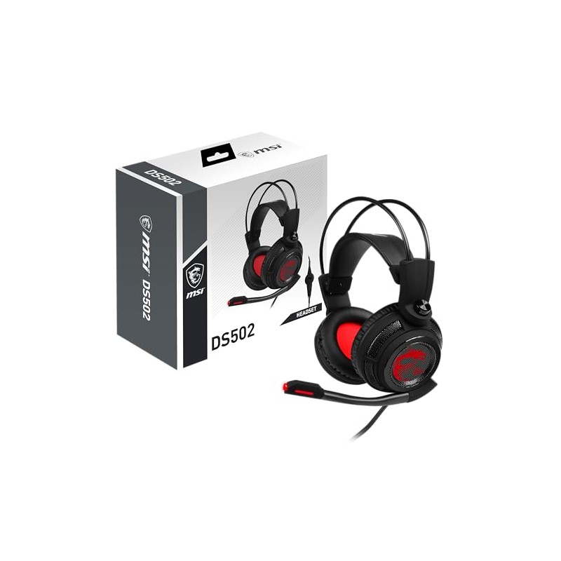 MSI Gaming Headset with Microphone, Enhanced Virtual 7.1 Surround Sound,