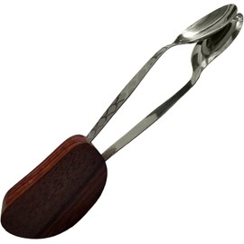 Generic Traditional Folk Musical Hand Percussion Instruments - Irish Rhythm Spoons Folk Session Spoons - Stainless Steel Spoon with Wood Handle, Silver, HPS-0021