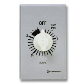 Intermatic FF32HH 2-Hour Spring Loaded Wall Timer with Hold, Brushed Metal