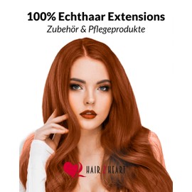 Hair2Heart 150 x 0.5g Microring Loop Extensions, - 20", colour #130 deep copper blond, wavy