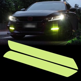 TOMALL Vinyl Smoke Tint Fog Light Films Compatible with Honda 10th Accord 2018-2020 Fog Lamp Light Transmission Stickers Auto Self Adhesive Exterior Decorations for Car (Fluorescent Green)