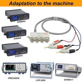 ZIBOO High-Precision LCR-06B 4 Wire Kelvin Clip, Kelvin Clip Test Lead,Four-Terminal Kelvin Test Line with Shielding Box,for use with 4 Terminal-Pair LCR Meters and Impedance Analyzers