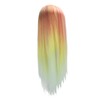 Hairdressing Mannequin Head Synthetic Braiding Hair Hairdresser Head Gradient Orange