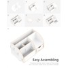 Lesfit Wooden Desk Organiser, Office Organiser, White