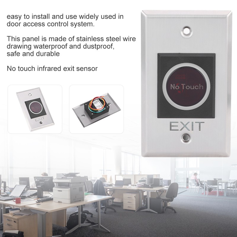 Infrared Sensor Switch NonTouch LED Backlight Button Access Control System