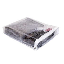 Clear Vinyl Zippered Storage Bags 9 x 11 x 2 Inch with Display Pocket 10-Pack