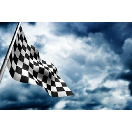 Black and White Checkered 4x6 Foot Flag Banner (150D Super Polyester) - Quality Flags