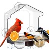LUJII 6-in-1 Window Bird Feeder with Strongest Suction Cups, All-in-one