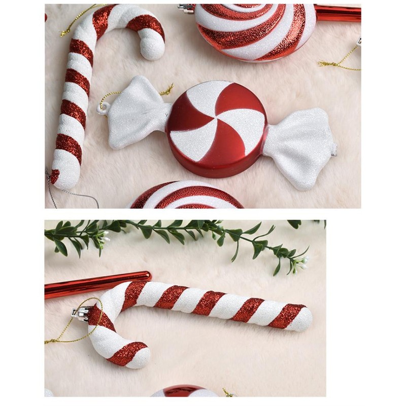 Red and White Lollipop Christmas Decorations Small Combinations Red and
