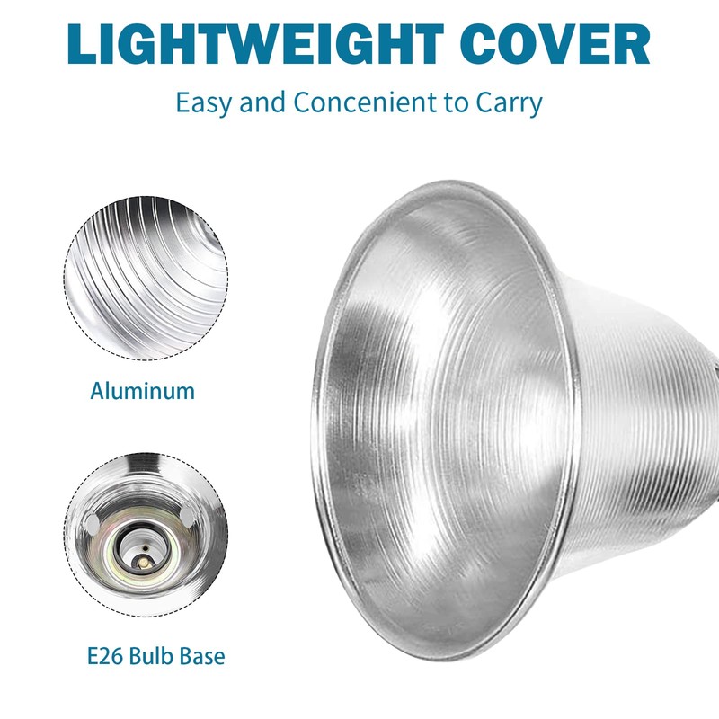 EP Clamp Lamp Light with Detachable 5.5 Inch Aluminum Reflector,