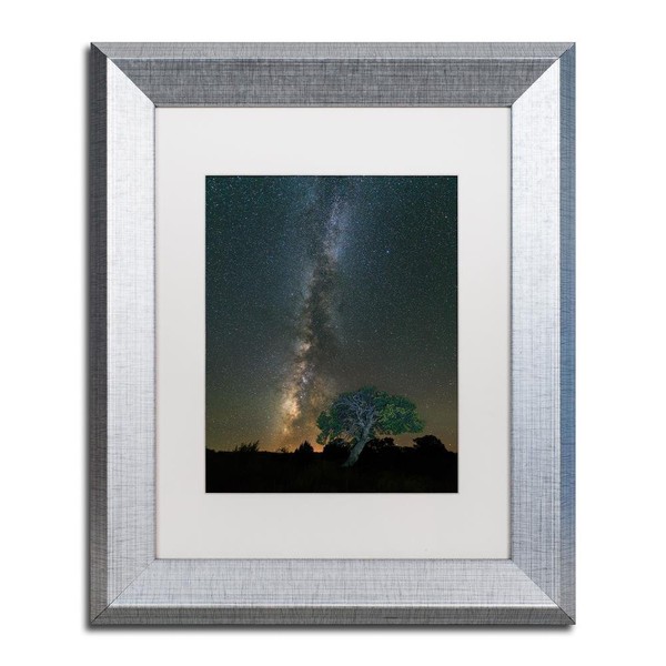 "Stars over Pinon" by Michael Blanchette Photography Artwork in White Matte with Silver Frame, 11" x 14"
