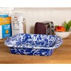 Golden Rabbit Enamelware - 9" square Brownie Pan (Cobalt Swirl)