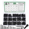 633 Pcs M3 M4 Nuts and Bolts Set, Hex Socket