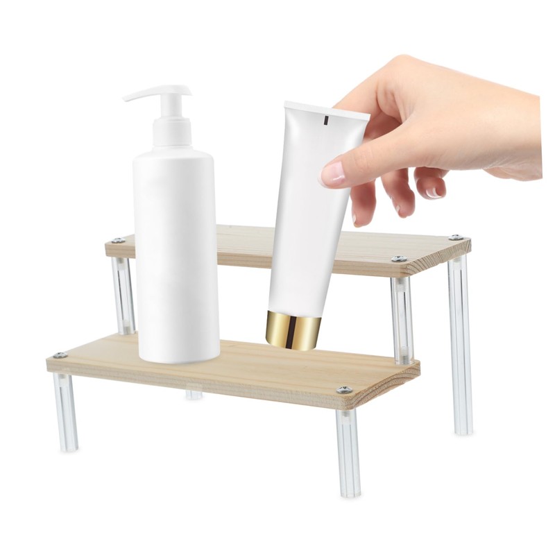 Ciieeo Acrylic Tiered Display Stand for Jewelry and Cosmetics Organizer