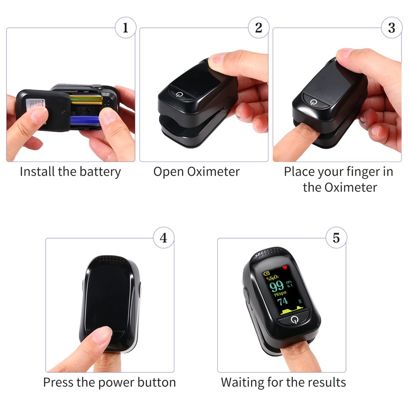 Fingertip Pulse Oximeter Mini SpO2 Monitor Oxygen Saturation Monitor Pulse