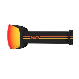Giro Contact Ski Goggles - Snowboard Goggles for Men & Women - GP Black/Orange Strap with Vivid Ember/Vivid Infrared Lenses