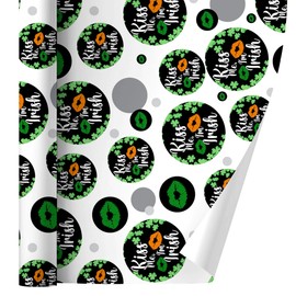 GRAPHICS & MORE St. Patrick's Day Kiss Me I'm Irish Gift Wrap Wrapping Paper Roll