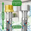 Flexible Water Connection Hose Length 50 cm Diameter 13 mm