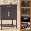 Giantex Rolling Kitchen Island Cart, Mobile Serving Cart with Drawer,