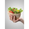 TRONEX Embossed Poly Disposable Gloves Plastic Food Safe Gloves, Clear