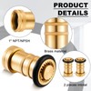 Shimeyao 2 Pcs 1" NPT/NPSH Fire Hose Nozzle Brass Fire