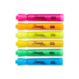 Sharpie Tank Highlighters, Chisel Tip, Assorted Fluorescent, 20 Count (25018)