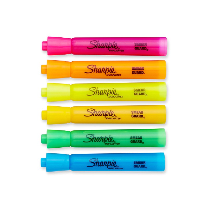 Sharpie Tank Highlighters, Chisel Tip, Assorted Fluorescent, 20 Count (25018)