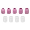 38Pcs TIG Welding Accessory Set Ceramic Nozzle Glass Cup Connector