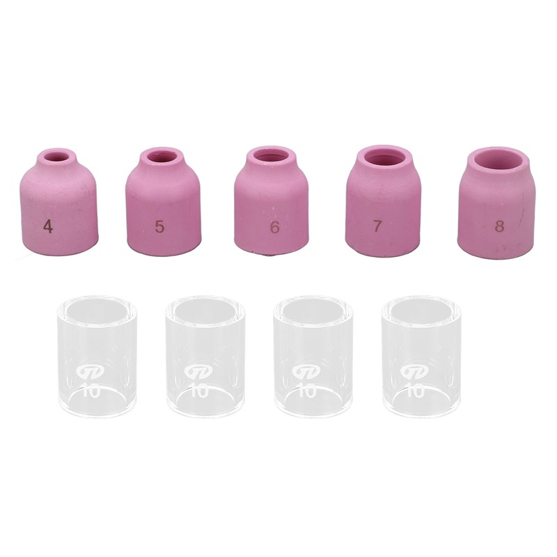 38Pcs TIG Welding Accessory Set Ceramic Nozzle Glass Cup Connector