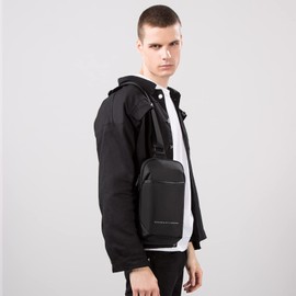 Sling Bag for Men Women Sling Backpack Laptop Crossbody Bag 7 Inch with Adjustable Stap, Waterproof Anti-Theft Sling Backpack for Travel, Hiking, Commuting, Business, Black, black, Sling Pack