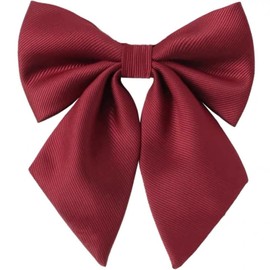 CHENGZI Women's Bow Tie Adjustable Pre tied Bowtie School Uniform Cosplay Costume Waitress Professional Style (RED)