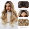 Esmee Long Wavy Brown Gradient Blonde Wigs for Women Natural