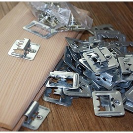 H+O Metallwaren GmbH & Co KG Profile Board Claws Panel Clips 6 mm Pack of 100 Including Screws for Fixing Profile Boards
