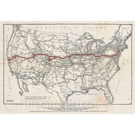 Historic Map : Lincoln Highway Association Map of The Lincoln Highway, 1913, Vintage Wall D?or : 36in x 24in