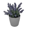 7 Inch Self-Watering Bamboo Planter (Gray) - Round - Bamboo