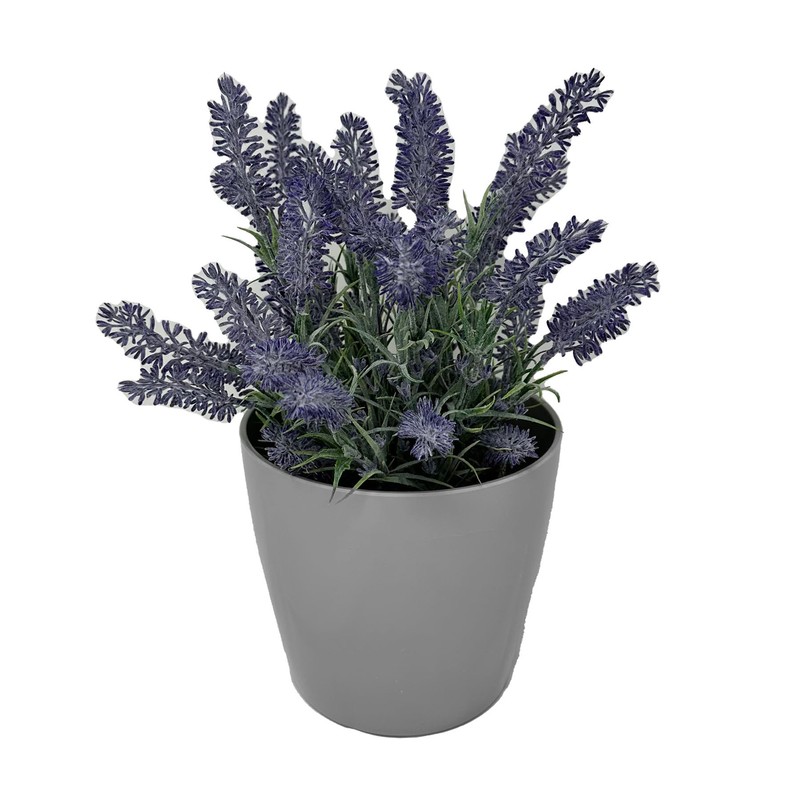 7 Inch Self-Watering Bamboo Planter (Gray) - Round - Bamboo