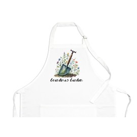 Grandmas Garden Apron - Gardening Apron with Adjustable Neck and Waist Ties - Large Front Pocket Womens Gifts for Grandma