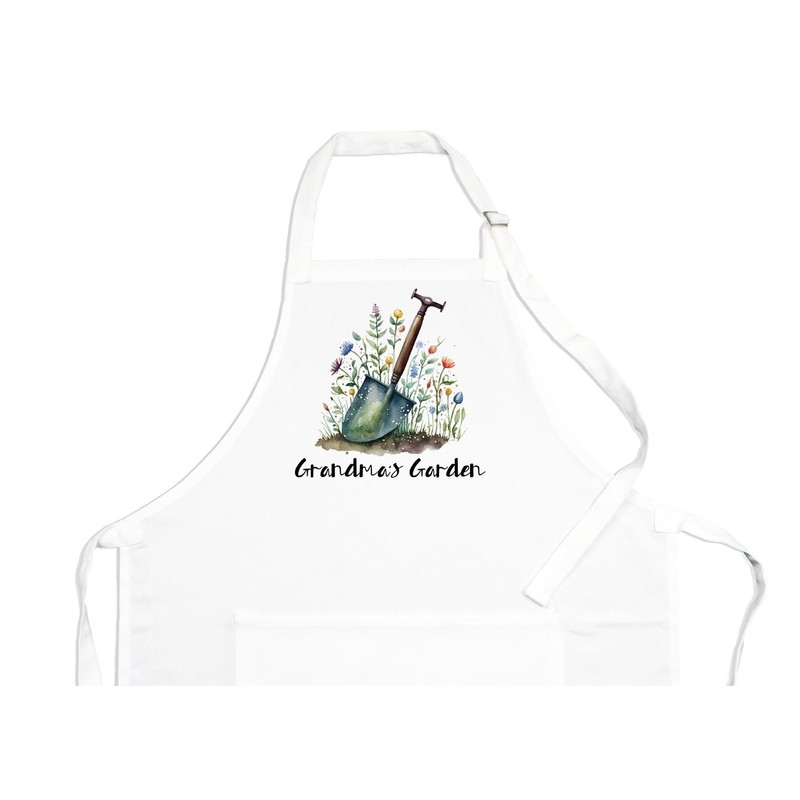 Grandmas Garden Apron - Gardening Apron with Adjustable Neck and