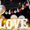 EXCEART 48pcs Plastic Heart Tree Hanging Ornaments Valentine's Day Wedding