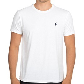 Polo RL Men's Classic Fit Crew Neck Pony T-Shirt (White, X-Large)
