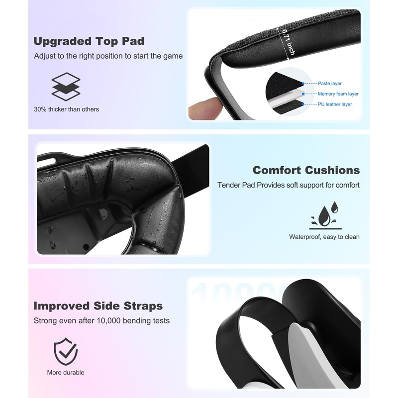 Kawaye Head Strap Compatible with Meta Quest 2/Quest 3S/Quest 3
